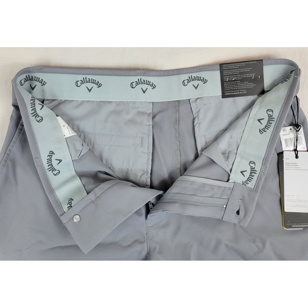 Callaway Mens Pro-Spin 3.0 Golf Shorts Grey Sleet Active Waistband 32 CGBSD018DS - Picture 7 of 7